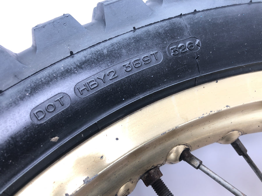 Yamaha XT 500 1U6 [1981] - Cerchio posteriore a raggi dorati 1,85 x 18" con freno a tamburo