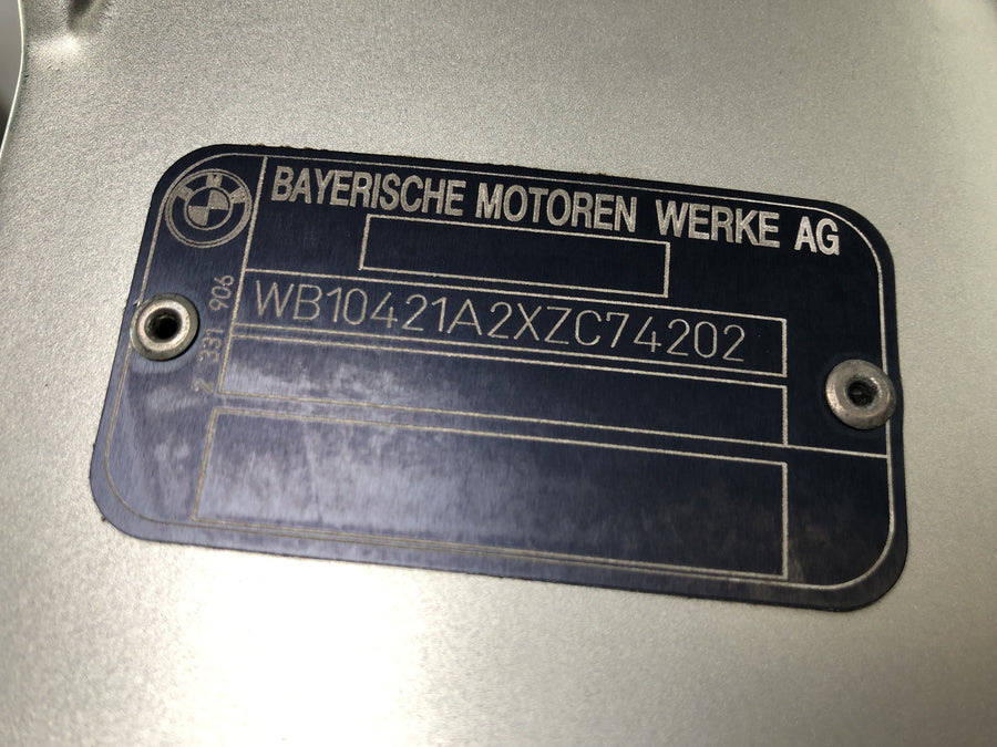 BMW R 850 C 259C [1999] - tête de cadre avec documents du véhicule