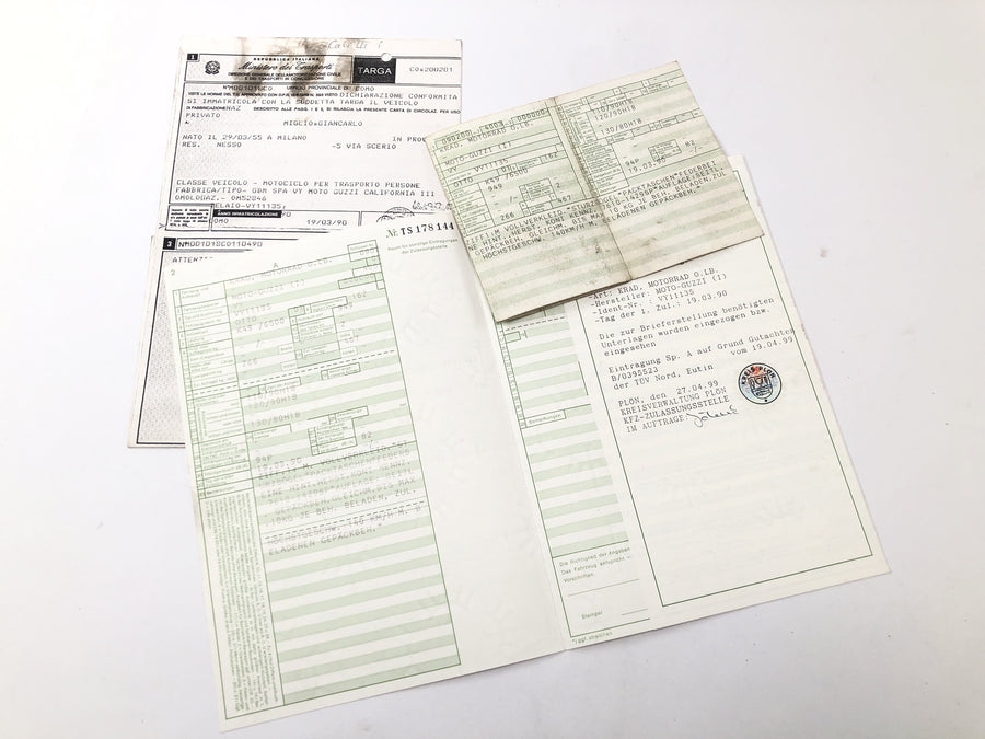 Moto Guzzi California III VY Integrale [1990] - Cadre avec papiers