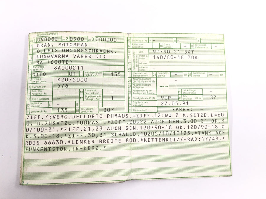 Husqvarna TE 610 8ae [1994] - Cadre avec papiers Cadre de base du châssis