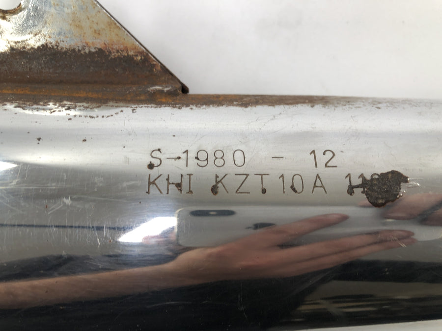 Kawasaki Z 1100 KZT10A [1984] - Auspuff Schalldämpfer Endschalldämpfer Chrom rechts