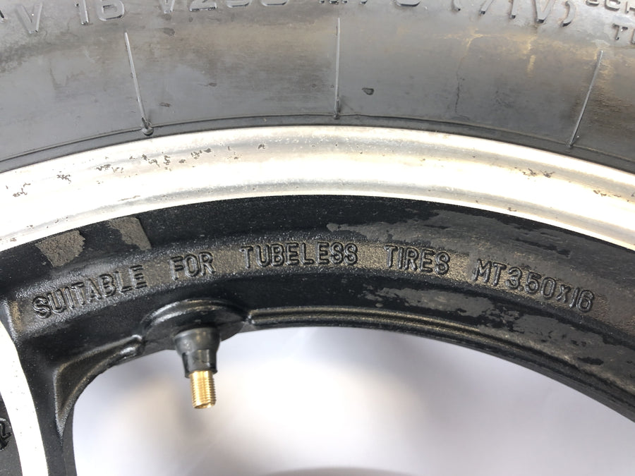 Yamaha FJ 1100 47E [1985] - rear wheel wheel rim with brake disc and chain wheel