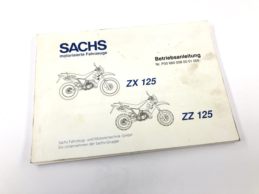 Sachs ZX 125 [1998] - Betriebsanleitung Handbuch Bedienungsanleitung
