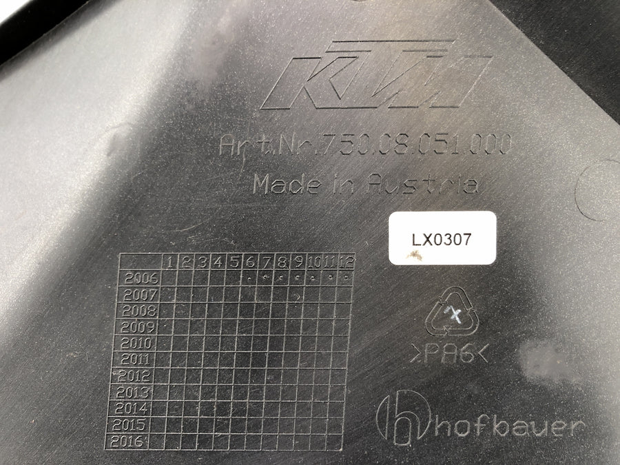 KTM 690 SM PRESTIGE [2007] - revêtement latéral de revêtement droit de déguisement de la pièce à droite