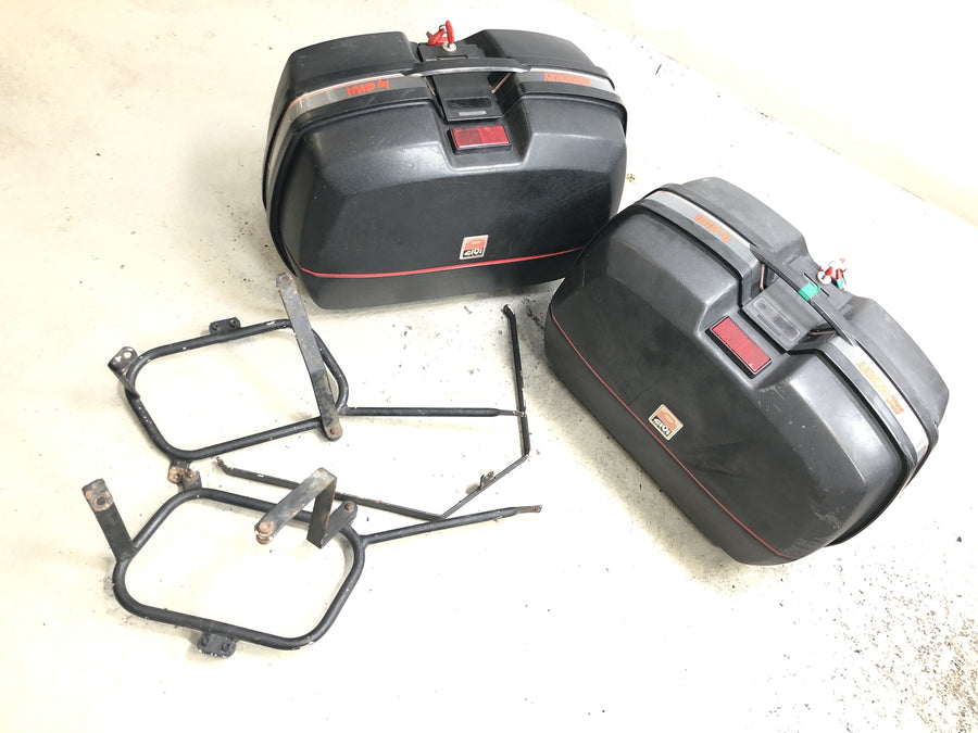 Honda XRV 750 Africa Twin RD04 [1990] - Koffer Kofferset mit Halter und Schlüssel Seitenkoffer GIVI Monokey