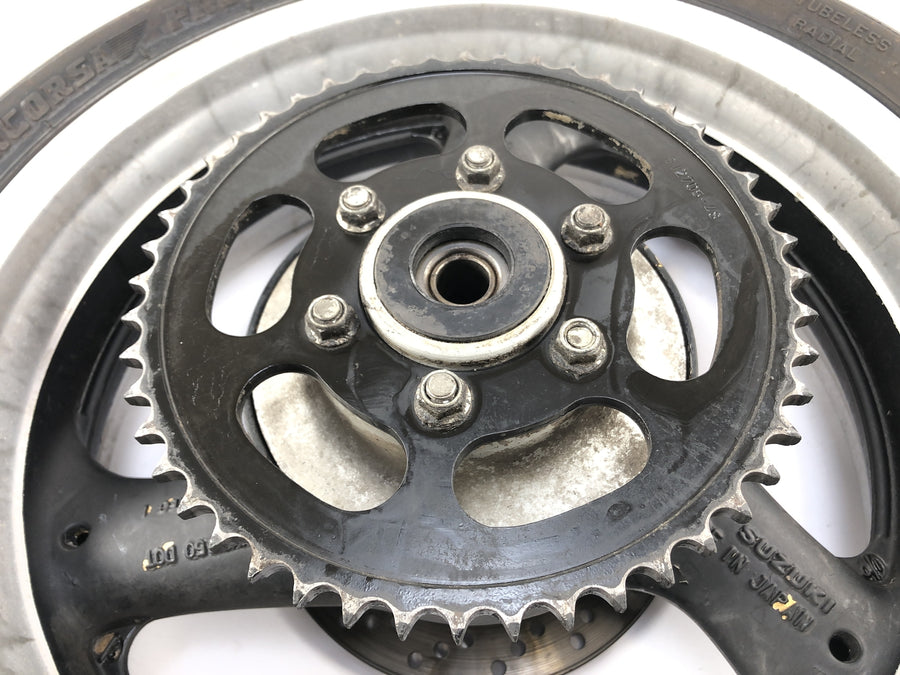 Suzuki GSX R 1100 GV73B [1990] - Hinterrad Rad Felge hinten mit Bremsscheibe und Kettenrad