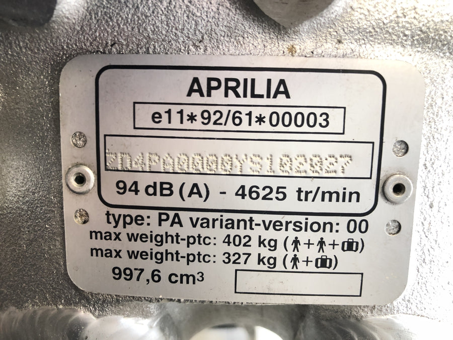 Aprilia SL 1000 Falco PA [2000] - Frame con documenti