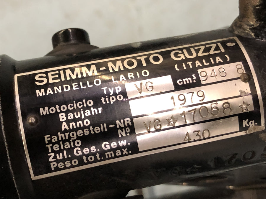 Moto Guzzi V 1000 VG [1980] - Cadre avec papiers