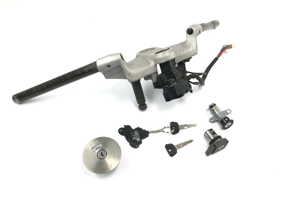 Yamaha GTS 1000 4FV [1997] - fork bridge with handlebar stub ignition lock lock set with tank cap