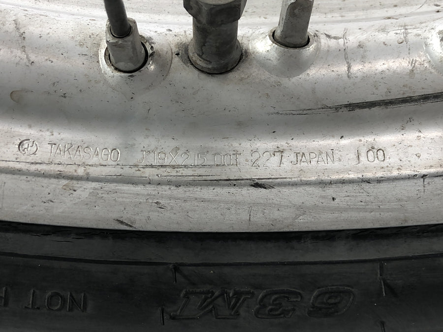 Yamaha YZ 426 F [2000] - rear wheel rim rear spoke tire with brake disc and chain wheel