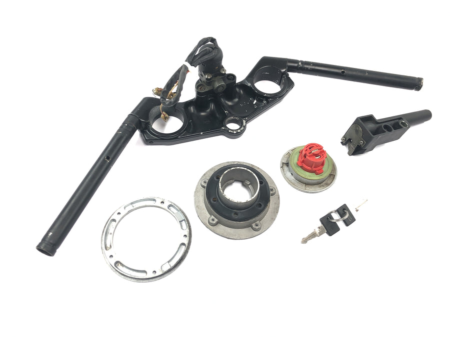 Aprilia RS 125 Extrema [1994] - Jeu de serrures pour pont de fourche, guidon supérieur, serrure de contact, clé de bouchon de réservoir