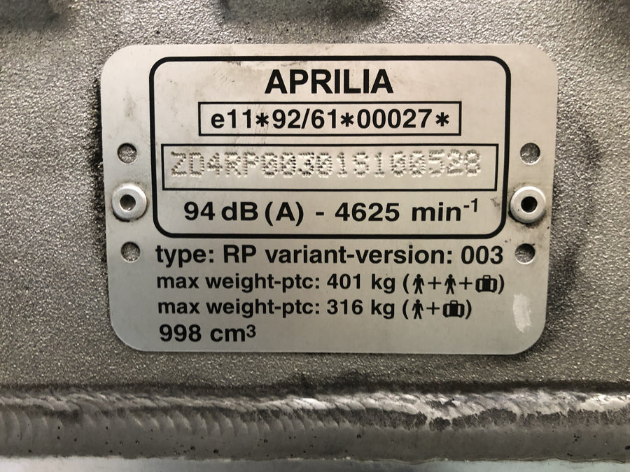 Aprilia RSV 1000 RP Mille [2001] - Rahmen mit Papieren
