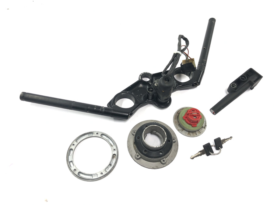 Aprilia RS 125 Extrema [1994] - Jeu de serrures pour pont de fourche, guidon supérieur, serrure de contact, clé de bouchon de réservoir