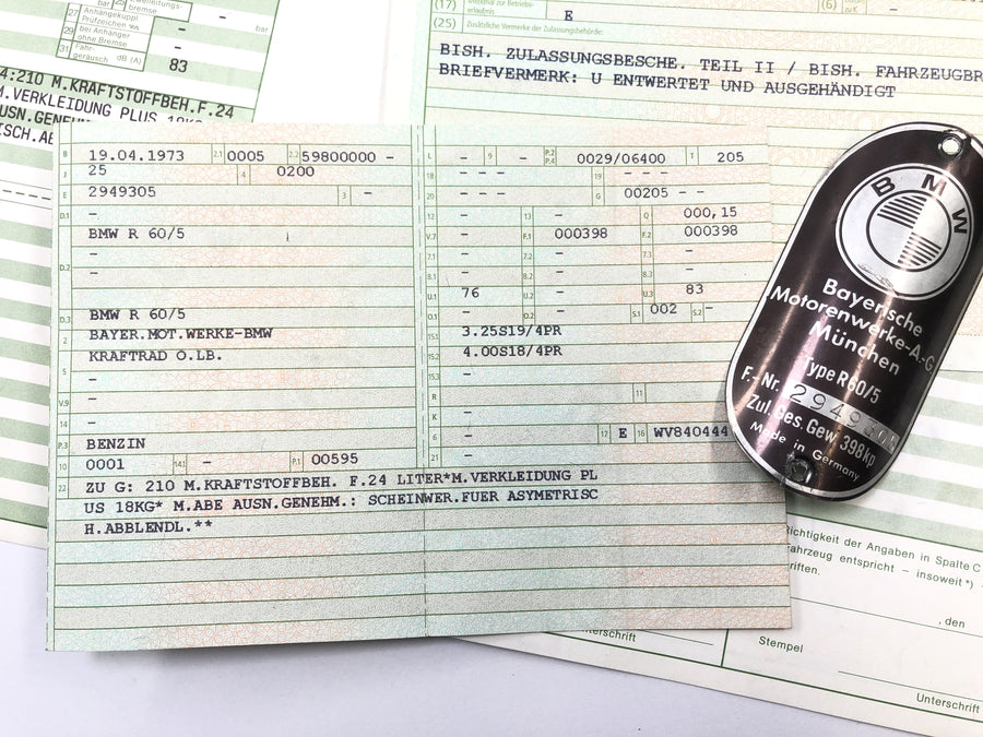 BMW R 60/5 [1973] - Frame con documenti