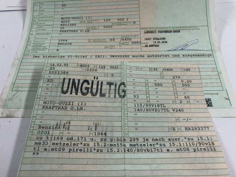 Moto Guzzi California 1100i [1995] - Frame con lettera