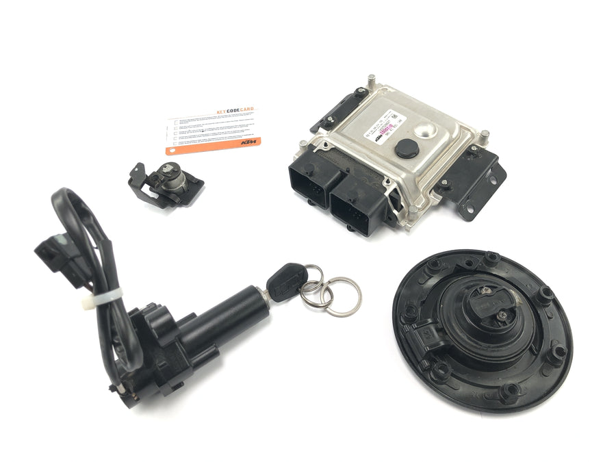 KTM RC 125 [2016] - Schlosssatz Zündschloss Tankdeckel Steuergerät ECU mit Codekarte Schlüsselset