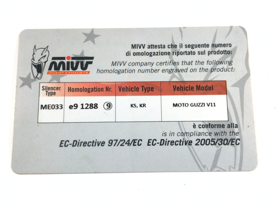 Moto Guzzi V11 Sport [1999] - Silencer stainless steel rear silencer exhaust mufflers MIVV