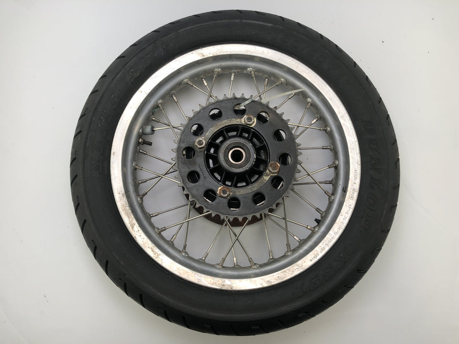 Cagiva Elefant 650 [1984] - Bordo ruota posteriore con ruota a catena e disco freno