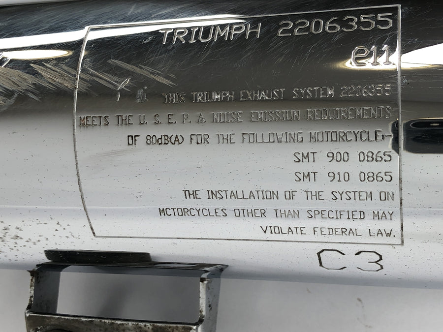 Triumph Bonneville T100 986MF [2012] - Schalldämpfer links Endschalldämpfer Auspuff