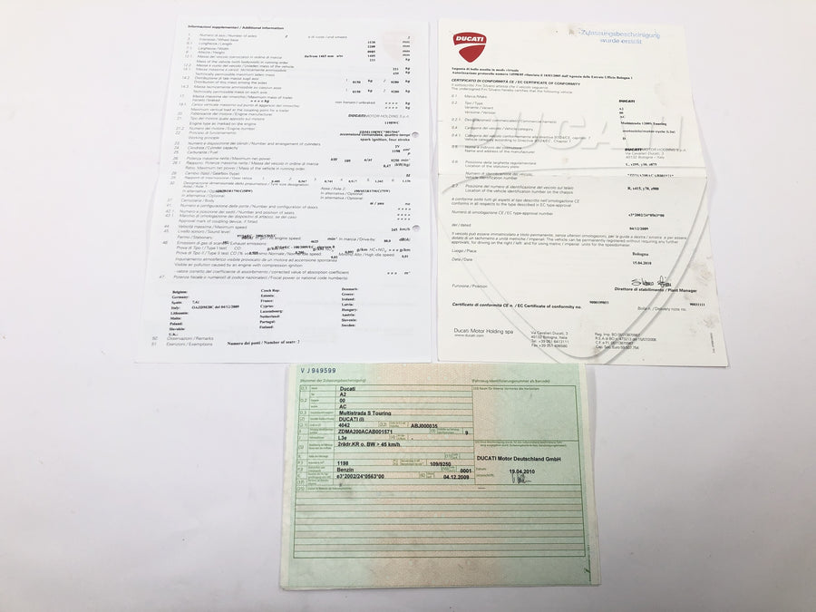 Ducati Multistrada 1200 S Touring [2009] - Cadre principal avec papiers