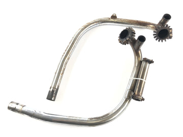 Triumph Bonneville T140V [1976] - manifold exhaust manifold manifolds exhaust on the left and right