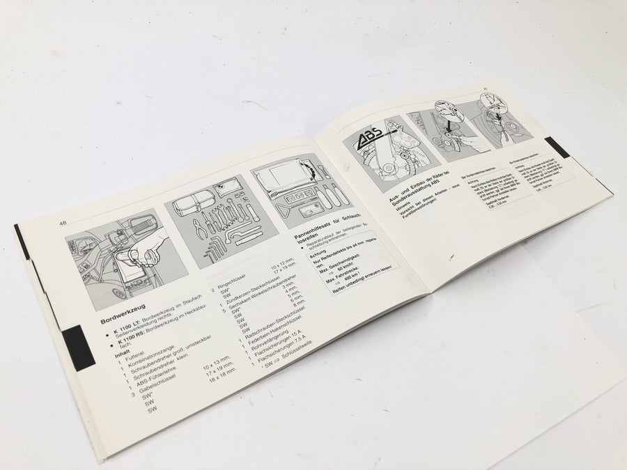 BMW K 1100 LT 100 [1994] - Manuel d'instructions de fonctionnement