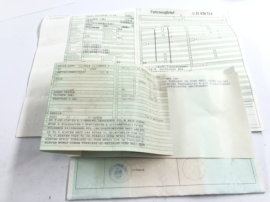 Triumph Speed ​​Triple 955i [1999] - Frame with papers