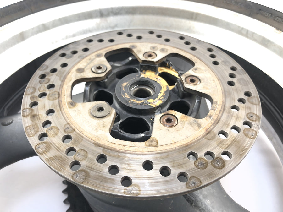 Suzuki GSX R 1100 GV73B [1990] - Hinterrad Rad Felge hinten mit Bremsscheibe und Kettenrad