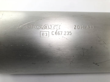 Ducati Monster M600 [1995] - Silenziatore di silenziatore di scarico a destra con segni di usura - 0