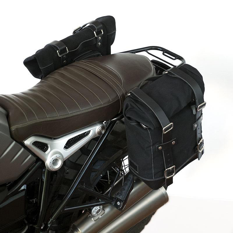 BMW R nineT 1200 Roadster [2014-2023] - Zwei Seitentaschen aus Leder + Symmetrischer Doppelrahmen
