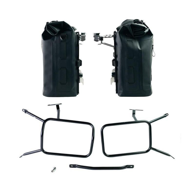 BMW R nineT 1200 Roadster [2014-2023] - Zwei Khali-Seitentaschen aus TPU 35L - 45L + Paar Aluminiumplatten mit -Rahmen
