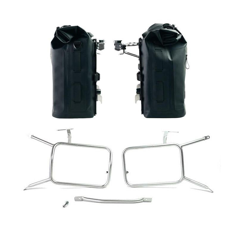 BMW R nineT 1200 Roadster [2014-2023] - Zwei Khali-Seitentaschen aus TPU 35L - 45L + Paar Aluminiumplatten mit -Rahmen