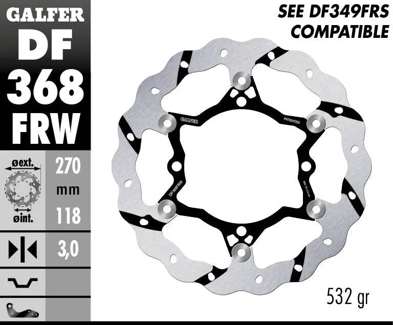 Suzuki Rm Z 250 [2021-2026, 2023-2024] - disco freno ad onda flottante, scanalato - foto 2