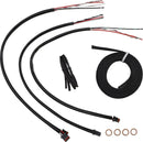 harley-davidson street bob [LA CHOPPERS] - Complete black vinyl braided handlebar cable/brake line kit-2