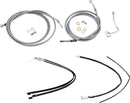harley davidson flhrxs [BURLY BRAND] - Complete stainless steel handlebar cable/brake line kit-1