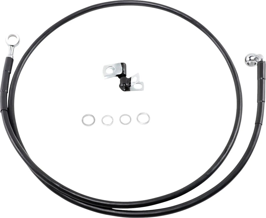 harley davidson fxsts [DRAG SPECIALTIES] - Extended Black Vinyl Brake Line Kit