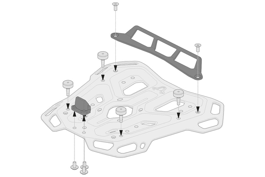 [SW-MOTECH] - Kit adattatore per portapacchi ADVENTURE-RACK per Givi/Kappa Monolock – immagine 2