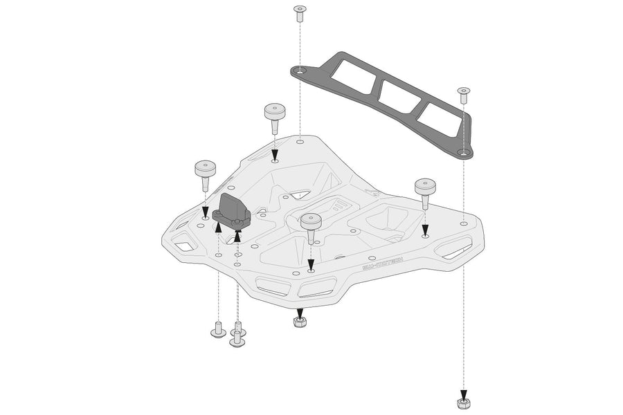 [SW-MOTECH] - Kit adattatore per portapacchi ADVENTURE-RACK per Givi/Kappa Monolock – immagine 3
