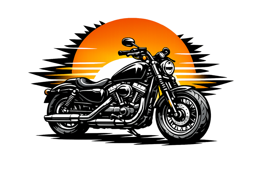 Harley davidson sportster [T-Shirt] - Sunset Split - Back Print