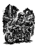 Honda nc 700 [Sweatshirt] - Manga Neon City - Rücken Print