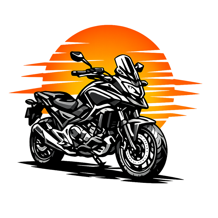 Honda nc 700 [Hoodie] - Sunset Split - Impression au dos