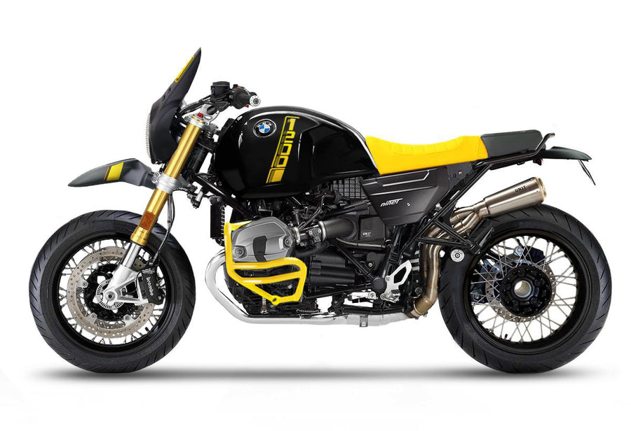 BMW R nineT 1200 Roadster [2014-2023] - Kit PARIS DAKAR Gelb 40th mit Zubehör