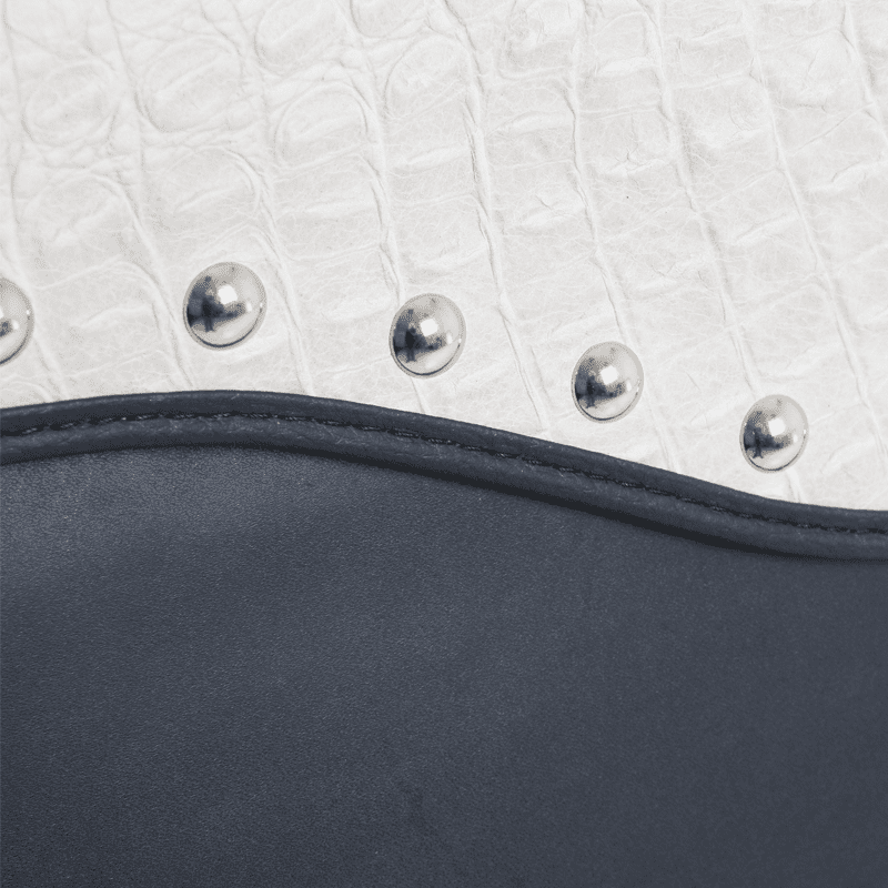 Motorradtasche [Hepco & Becker] - Leder Ivory links – Rohrpacktaschenhalter