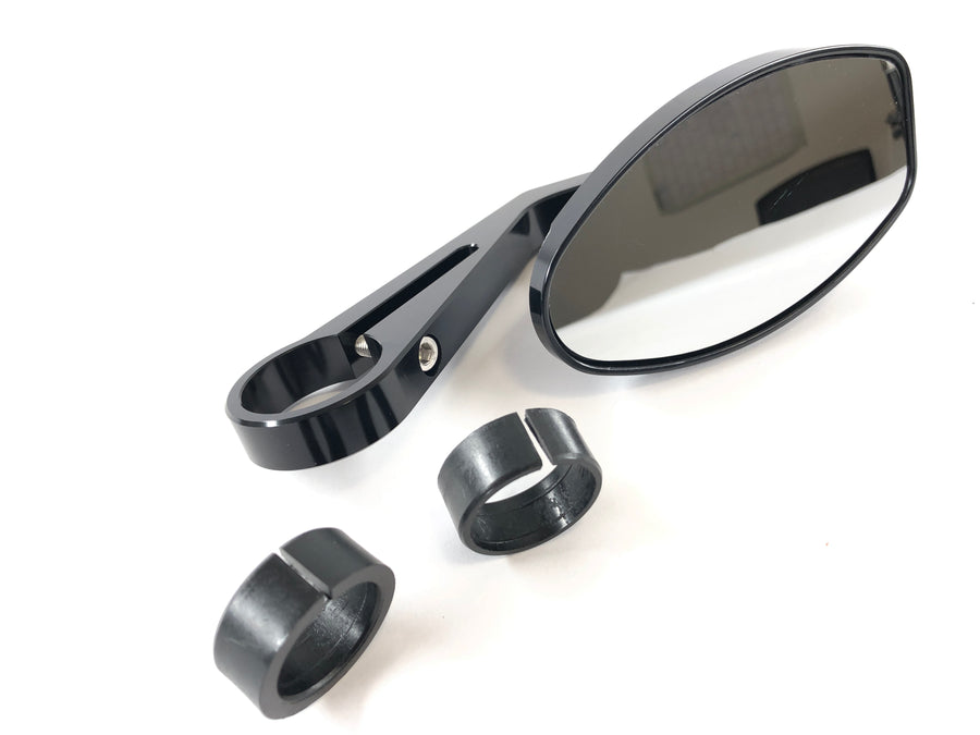 Handlebar end mirror with grooves, as good as new