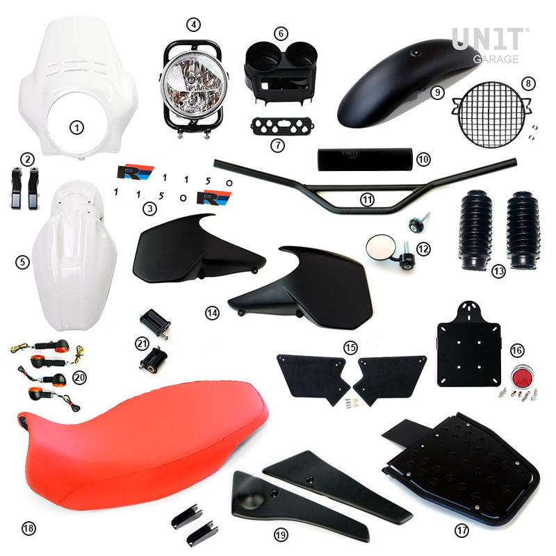 BMW R 1150 R [2000-2006] - PRO Kit mit Tankseitenverkleidungen (Alpinweiß)