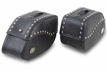 Motorradtasche [Hepco & Becker] - Satteltaschen Ivory schwarz – Rohrpacktaschenhalter