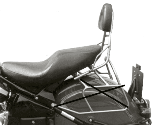 Kawasaki VN 1500 Drifter [1999-2003] - Sissybar without luggage bridge