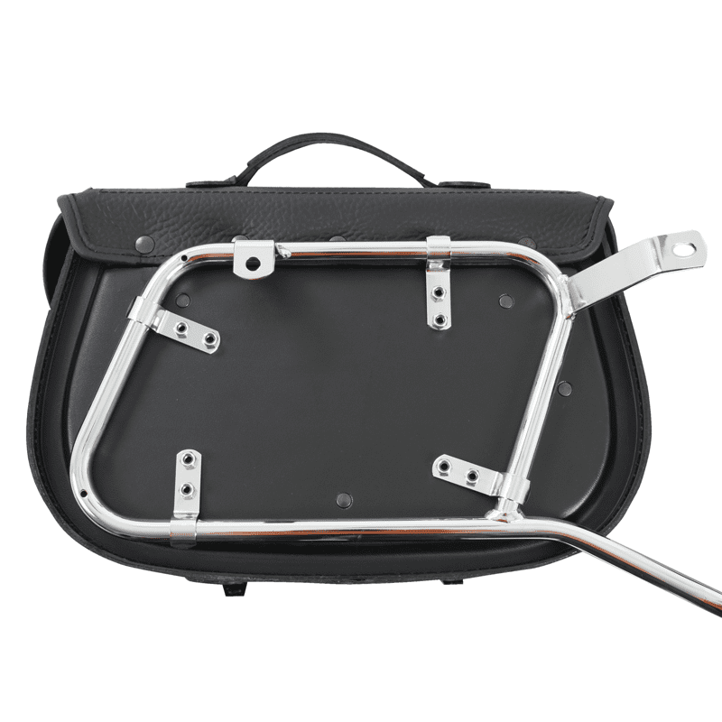Motorradtasche [Hepco & Becker] - Leder Buffalo Custom links – Rohrpacktaschenhalter