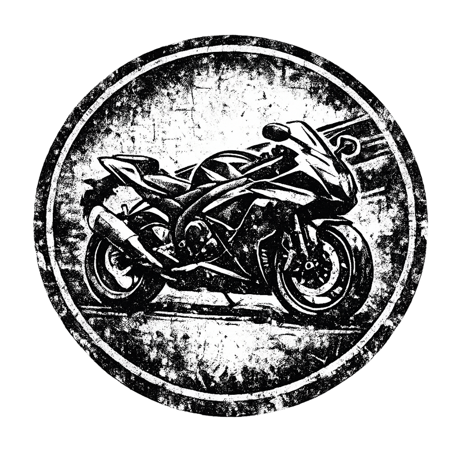 Suzuki gsx-r 600 [T-shirt] - Badge grunge - Stampa sul retro