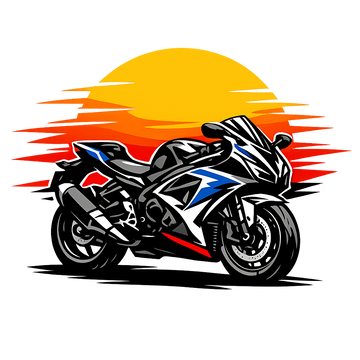 Suzuki gsx-r 600 [T-Shirt] - Sunset Split - Back Print